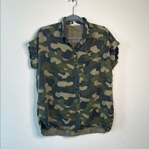 Button Down Camouflage Shirt